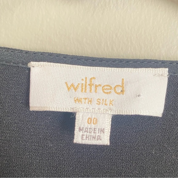 Aritzia Wilfred Black Silk Vignette Dress Size 00 - Picture 8 of 9